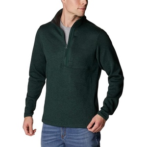 Sweat-shirt de golf à manches longues pour homme, col zippé 1/4, respirant, pour l'hiver, fitness, sportswear, couleur unie, technique délavée - Product Image 4