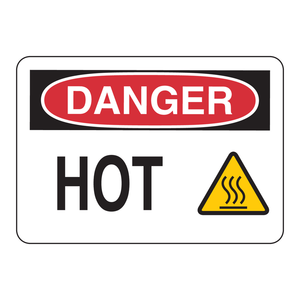 Panneau d'avertissement rectangulaire en PVC résistant à la chaleur Brady Danger pour les zones industrielles et de laboratoire - Product Image 2