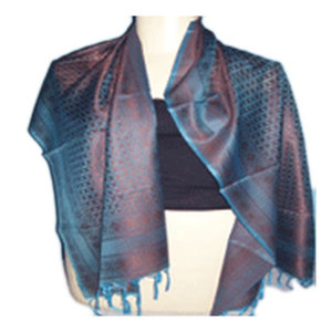 Bufanda de Poliéster de Diseño para Mujer, con Sensación de Seda, Estampada, a la Moda, Regalo para el Día de San Valentín, 3 Colores, Estilo a Rayas - Product Image 1
