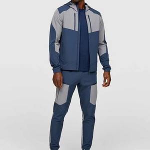 Survêtements en polyester, veste coupe-vent en nylon, pantalon de jogging, ensemble de survêtement pour hommes, hiver, fermeture éclair, pantalon avec bandes latérales - Product Image 2