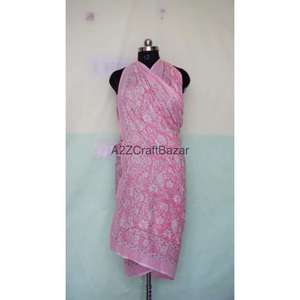 Wholesale Cotton Handmade Digital Print Solid Color Sarong Pareo Bikini Cover Large Beach <b>Wrap</b> Scarf Soft Breathable Women - Product Image 1