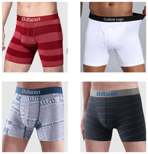 New Arrival <strong>Men</strong> Underwear Cotton Spandex Custom Logo Pattern Soft Comfortable <strong>Men's</strong> Boxer <strong>Briefs</strong> Basic Style - Product Image 5