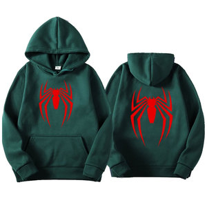 Wearpex 2026 Nouveau Sweat à Capuche Unisexe en Polaire Polyester/Coton Imprimé Araignée, Coupe Ample, Décontracté et Amusant, Style Urbain - Product Image 4