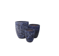 Pot Tanaman Keramik Atlantis Glaze Antik Warna Putih Krem Ramah Lingkungan Tahan Lama untuk Luar Ruangan, Pot Taman dari Tanah Liat Berlapis Glasir untuk Bunga Rumah