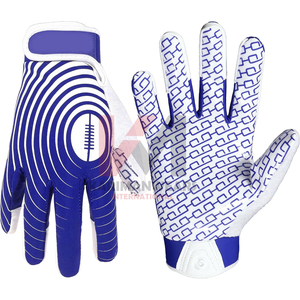 Gants de football américain professionnels, durables, respirants, légers, en matériau extensible, confortables, ajustement sûr - Product Image 1