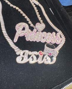 GRA Certification Chunky 18mm Moissanite Cuban Links Moissanite Name Pendant Chain Necklace Diamond <b>Watches</b> Bracelet USA UK - Product Image 1