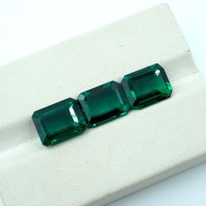 อัญมณี HAYAAT GEMS รับรองคุณภาพ 3 เม็ด พลอยมรกตธรรมชาติจากแซมเบีย สีเขียว 7 กะรัต ทรงคุชชั่น 9x7 มม. สำหรับทำเครื่องประดับ - Product Image 2