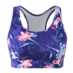 Purple Customized Front Logo High Quality High Support Eco-Friendly Yoga Sports <b>Bra</b> for Women Quick Dry Breathable - Product Image 1