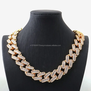 Cadena Cubana de Plata de Ley 925 con Diamantes de Moissanita de 10 mm de Grosor, Chapada en Oro Rosa, Estilo Miami, para Hombre, Moda Hip Hop - Product Image 1