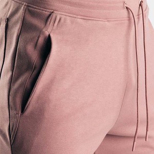 Pantalones Cortos Bermuda para Hombre, Color Rosa Sólido, Largo Medio, con Cordón, Casuales, de Algodón Tejido, Transpirables, con Bolsillos - Product Image 6