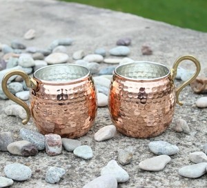 <b>Copper</b> Drinking <b>Mug</b> for Water Polished Pure <b>Copper</b> <b>Mug</b> with Strong Build Modern Luxury Design Large Capacity Daily Use - Product Image 1