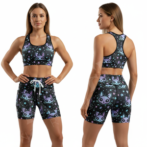 Shorts de sport à séchage rapide en polyester et élasthanne, vente en gros, compression, yoga, entraînement, ajustés, confortables, sur mesure - Product Image 4
