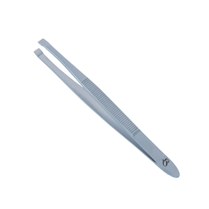 Pinzas Profesionales para Cejas BISONS con Punta Inclinada – Herramienta de Depilación de Precisión de Acero Inoxidable para Belleza y Maquillaje - Product Image 1