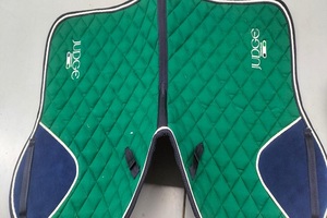 Almohadilla de Montar Acolchada Azul para Salto, Almohadilla Multiusos para Montar a Caballo, Forro Polar, Material de Poliéster, Equino, Riding House Kanpur India - Product Image 4
