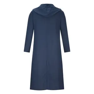 Robe Jubba Arabe Musulmane pour Hommes, Col Montant Ample, Manches Longues Unies, Poches, Tailles Adultes XXL à 5XL, Idéale pour l'Aïd - Product Image 6