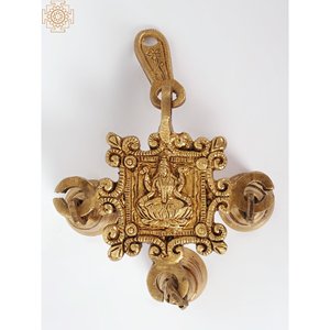 กระดิ่งทองเหลืองแขวนผนังขนาด7นิ้วทำด้วยมือผลิตในอินเดีย - Product Image 4