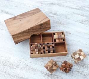 Juego de Rompecabezas de Madera 3D 6 en 1, Rompecabezas de Engranajes Entrelazados, Juego Educativo de Lógica para Adultos y Niños, Caja de Regalo - Product Image 5