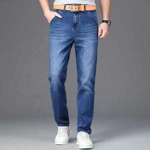 2025 High Quality Men's Casual Denim <b>Jeans</b> Pants Stylish Straight Style <b>with</b> Mid <b>Waist</b> Factory Direct High Street Fashion - Product Image 6