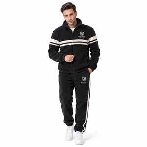 High Quality Men Fleece Zip-Up Loose Fit Tracksuit Soft Warm <b>Sports</b> <b>Set</b> for Training Fitness Jogging Travel Everyday Cold - Product Image 1