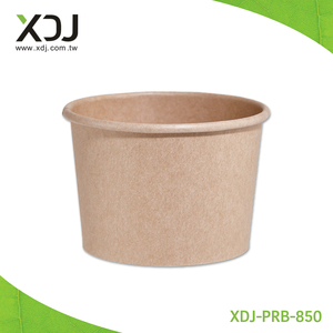 ถ้วยกระดาษคราฟท์ XDJ ขนาดเส้นผ่านศูนย์กลาง 142 มม. แบบผนังเดี่ยว ภาชนะใส่อาหารแบบใช้แล้วทิ้ง XDJ-PRB-850 - Product Image 1