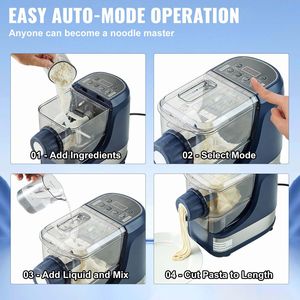 Macchina Elettrica per Pasta 150W, 8 Forme di Pasta, 4 Modalità Intelligenti, Capacità 500g di Farina, Macchina Automatica Portatile per Fare la Pasta - Product Image 2