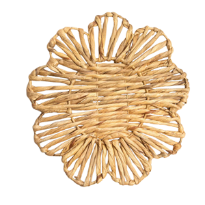 Eco-friendly Floral Shaped Water Hyacinth Placemat, Bohemian Natural <b>Table</b> <b>Mats</b> For <b>Table</b> Decoration Made In Vietnam - Product Image 3