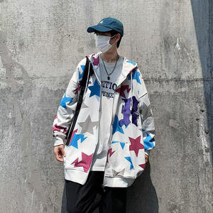 เสื้อฮู้ดดี้ผู้ชายสั่งทำขายส่ง แบบซิปเต็มตัว สตรีทแวร์ พิมพ์ลายทั้งตัว ปักโลโก้ ผ้าฝ้าย 100% ใส่สบาย ระบายอากาศได้ดี ทรงโอเวอร์ไซส์ สำหรับฤดูใบไม้ร่วง - Product Image 6