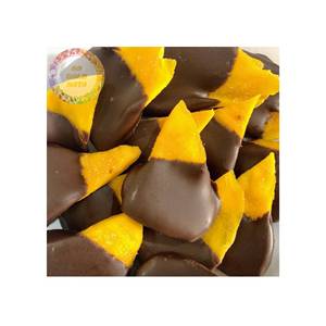 Premium Chocolate Dipped <b>Dried</b> <b>Mango</b> Slices 50 Percent Dark Chocolate Coating for USA Gourmet Market Wholesale Cheap Bulk Price - Product Image 1