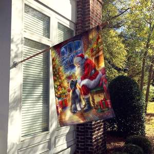 Grand chien d'eau portugais Père Noël Maison Drapeau Multicolore Polyester Cour Bannière Oeuvre Pôle Décoratif Tenture Murale pour - Product Image 2