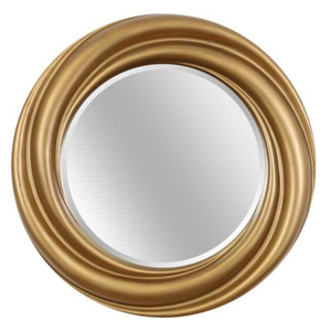 Miroir mural rond en métal de qualité supérieure avec cadre doré orné, décoration d'intérieur antique, miroir d'appoint pour salon, salle de bain et hôtel - Product Image 2