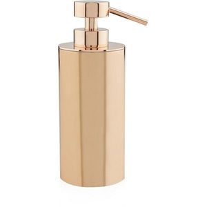 Distributeur de savon liquide en acier inoxydable couleur or rose, élégant accessoire de salle de bain - Product Image 1