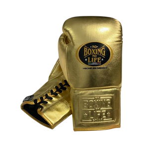 Guantes de Muay Thai Hechos a Medida, Sin Boxeo No Hay Vida, con Cierre de Cordones, para Adultos, para Artes Marciales, OEM, 100% Cuero Genuino, para Hombre y Mujer - Product Image 1