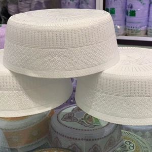 หมวกฮิญาบอิสลามทำมือจากผ้าฝ้าย ปักลายถักนิตติ้ง สำหรับผู้ชาย - Product Image 4