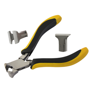 130mm Stainless Steel <b>Flat</b> Ends Smooth Jaws Spring <b>Black</b> Yellow Ergonomic Handles Cutters Crimping Fishing OEM Circlip - Product Image 1