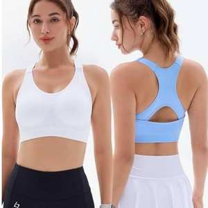 Soutien-gorge de sport simple grande taille pour femme, haute intensité, avec coussinets amovibles, dos nageur, écologique, pour l'entraînement, bretelles réglables - Product Image 3