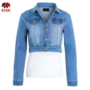 Ryan Pro Gear <b>Customized</b> <b>Denim</b> <b>Jacket</b> For Women Breathable and Comfortable Fabric with <b>Customized</b> Logo OEM Design - Product Image 3