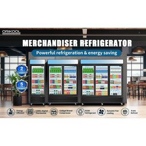 ORIKOOL Frigorifero Commerciale da 70 Cu.ft con Porta in Vetro, Attrezzatura di Refrigerazione per Cucina, Espositore con Porta a Battente - Product Image 5