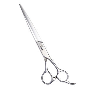 Tijeras de Peluquería Canina Rectas para Diestros, Mango Largo, Acero Inoxidable 4Cr13, Tijeras Profesionales para Cortar el Pelo de Mascotas, para Peluquería Canina - Product Image 1