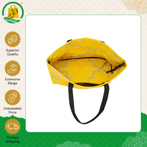 Bolsa de Compras de Lona Estilo Bohemio con Asas de Cinta de Algodón Reutilizable, Ecológica y de Alta Calidad con Diseño de Lujo - Product Image 3