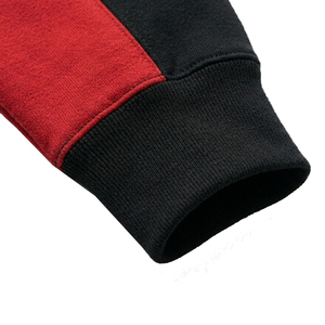 เสื้อฮู้ดแขนยาวผ้าฟลีซปักลายเชนิลล์สีแดงและสีดำ ชุดนักกีฬามหาวิทยาลัยกรีก ผ้าฝ้าย 100% เสื้อฮู้ดลำลองสำหรับฤดูใบไม้ร่วงและฤดูหนาว - Product Image 3