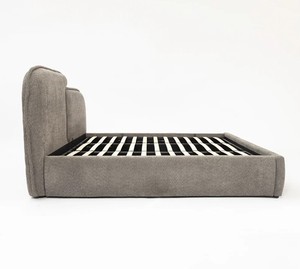 Modern Upholstered Fabric <b>Bed</b> Frame King Size <b>with</b> Hydraulic <b>Storage</b> Soft <b>Bed</b> <b>with</b> Quilted Headboard and Footboard - Product Image 3
