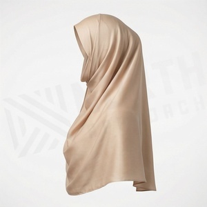 Women Solid Color Polyester Hijab Chiffon Skin-Friendly Daily Wear Middle East Ethnic Scarf Shawl - Product Image 3