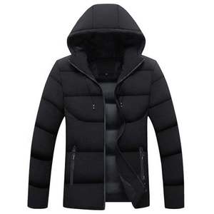 Blouson matelassé en crochet pour homme, hiver, à capuche, rembourrage épais en polyester, fermeture éclair, longueur standard, style décontracté, ODM OEM - Product Image 5