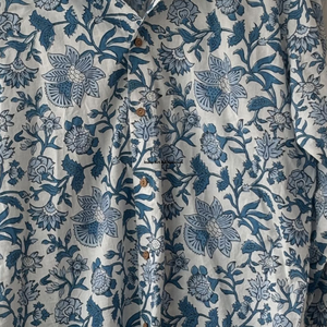 Camisa Casual con Estampado Floral para Mujer, Hecha a Mano con Tela de Algodón Suave, Cuello con Botones, Transpirable, para Verano, Roja y Blanca, en Oferta - Product Image 5