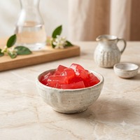 Nata de Coco de Fresa, Gelatina de Coco para Topping de Bubble Tea, Smoothies y Bebidas, Suministro a Granel, Nata de Coco Hecha en Taiwán