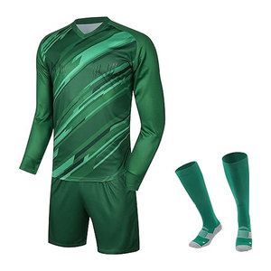 High Quality Custom Color Printed Soccer Goalkeeper Jersey Shorts Uniform Breathable UV Protection Summer 100% Polyester Quick - Product Image 1