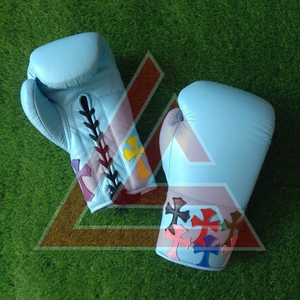 Gants de sparring en cuir de vachette personnalisables de 6 oz, 8 oz, 10 oz, 12 oz, 14 oz, 16 oz pour l'entraînement au kickboxing et au thaïlandais - Product Image 2