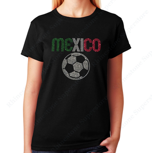 ลูกฟุตบอลเม็กซิโกประดับคริสตัลแบบติดร้อนสำหรับตกแต่งเสื้อผ้า - Product Image 2
