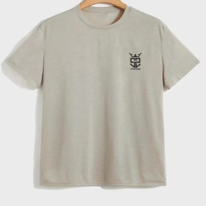 Camiseta de Verano Personalizada con Logotipo Impreso para Hombre, 100% Algodón, Corte Holgado, Transpirable, Talla Grande, para Venta en Línea - Product Image 3