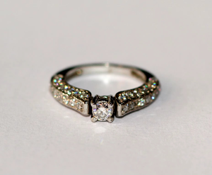 925 <b>Sterling</b> <b>Silver</b> Original Moissanite <b>Ring</b> Handcrafted Shimmering Fine Jewelry Rhodium Plated Prong <b>Set</b> Religious Style - Product Image 6